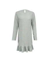 Ladies' Solid Color Lace A-list Casual Long Sleeved Dress - Lootquake