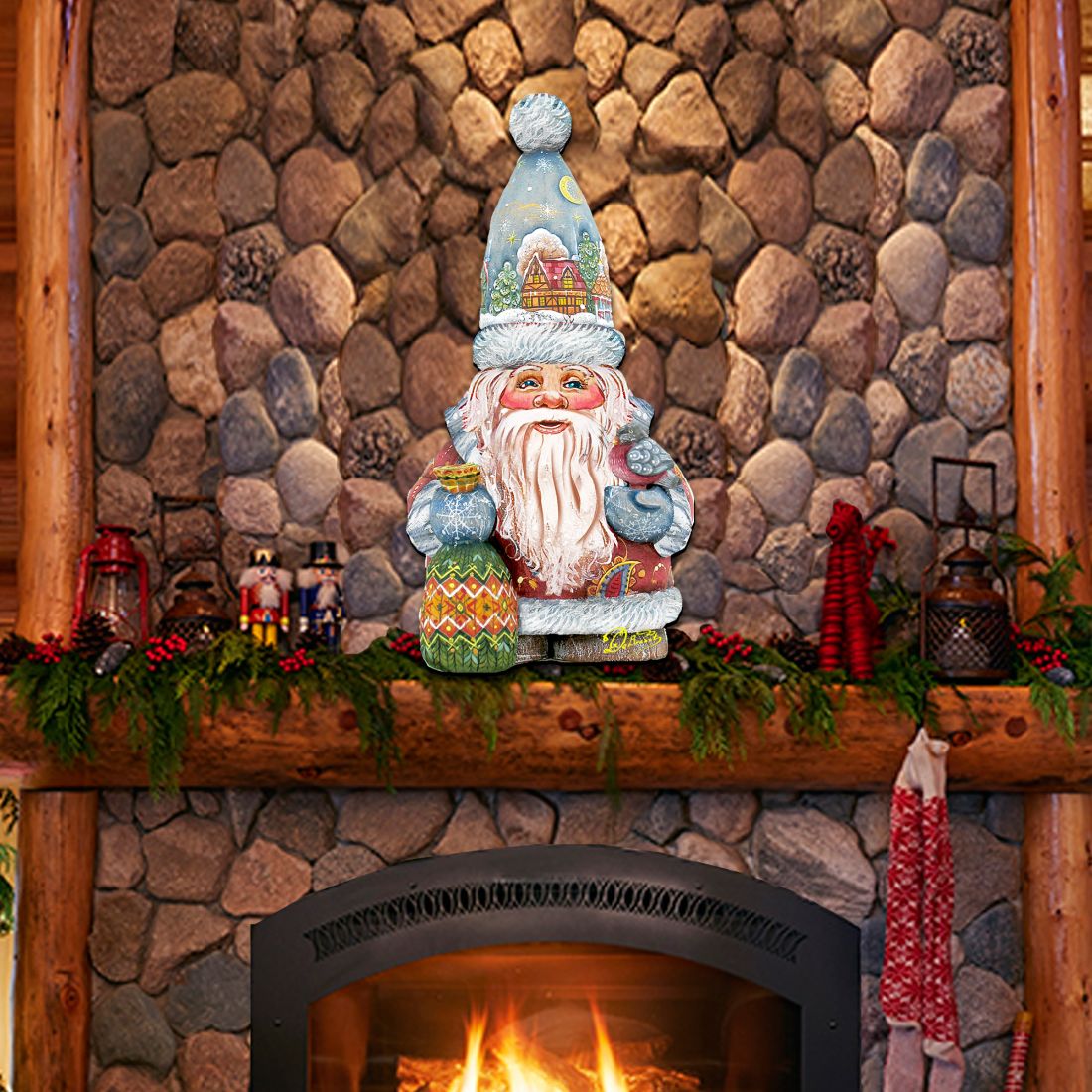 The First Noel Christmas Door Decor by G. DeBrekht - Christmas Santa Snowman Decor - 8116410H