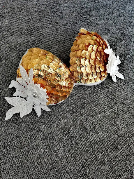 Handmade Sequined Mermaid Scale Bikini Lingerie - Lootquake