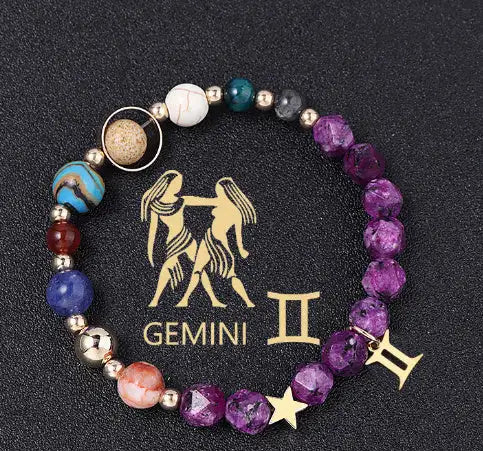 Natural Stone Hemp Stone Cut Surface Eight Planets Personalized Fashionable All-match - Lootquake
