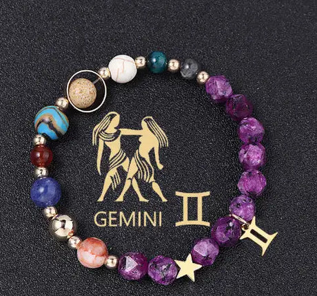 Natural Stone Hemp Stone Cut Surface Eight Planets Personalized Fashionable All-match - Lootquake
