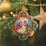 Nativity Sculpted Hand-Painted Christmas Ornament by G. DeBrekht - Nativity Holiday Decor - 61025122