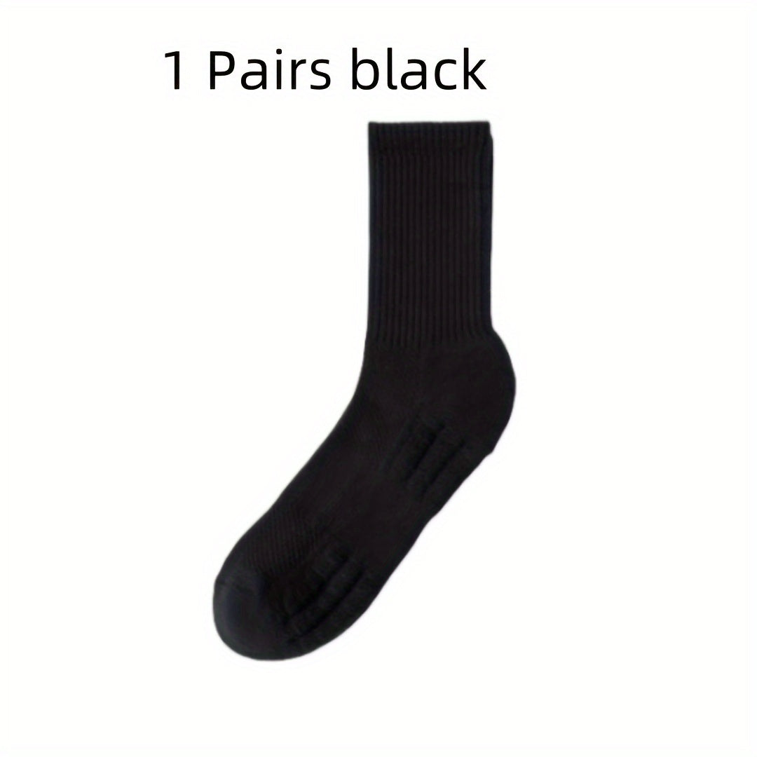 1/6 pares de calcetines deportivos de entrenamiento acolchados unisex, transpirables y absorbentes de humedad para mujer