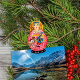 Nested Dolls Decorative Wooden Clip-on Ornaments Set of 6 by G. Debrekht - Christmas Decor - 8090130C-S6