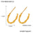 Stainless Steel 18K Real Gold C- Shaped Round Ring Earrings - Lootquake