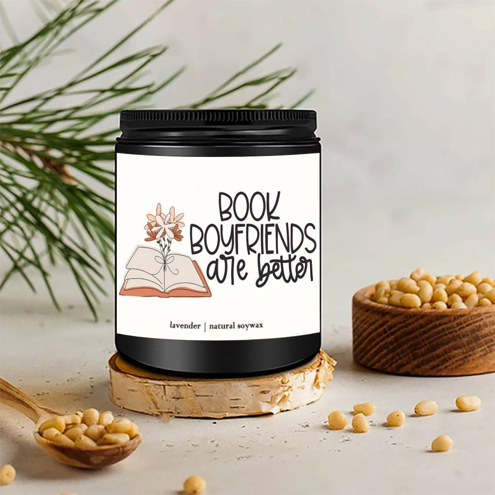 Sweet Book Lover Gift For Bookworm Bestfriend Her Him Gf Bf Girl Boy Women Man Gag Fun Cool Trendy Stuff Birthday Christmas Thanksgiving Anniversary Graduation Idea 2024 Unique Ornament Decor Lavender Scented Candle Small Box