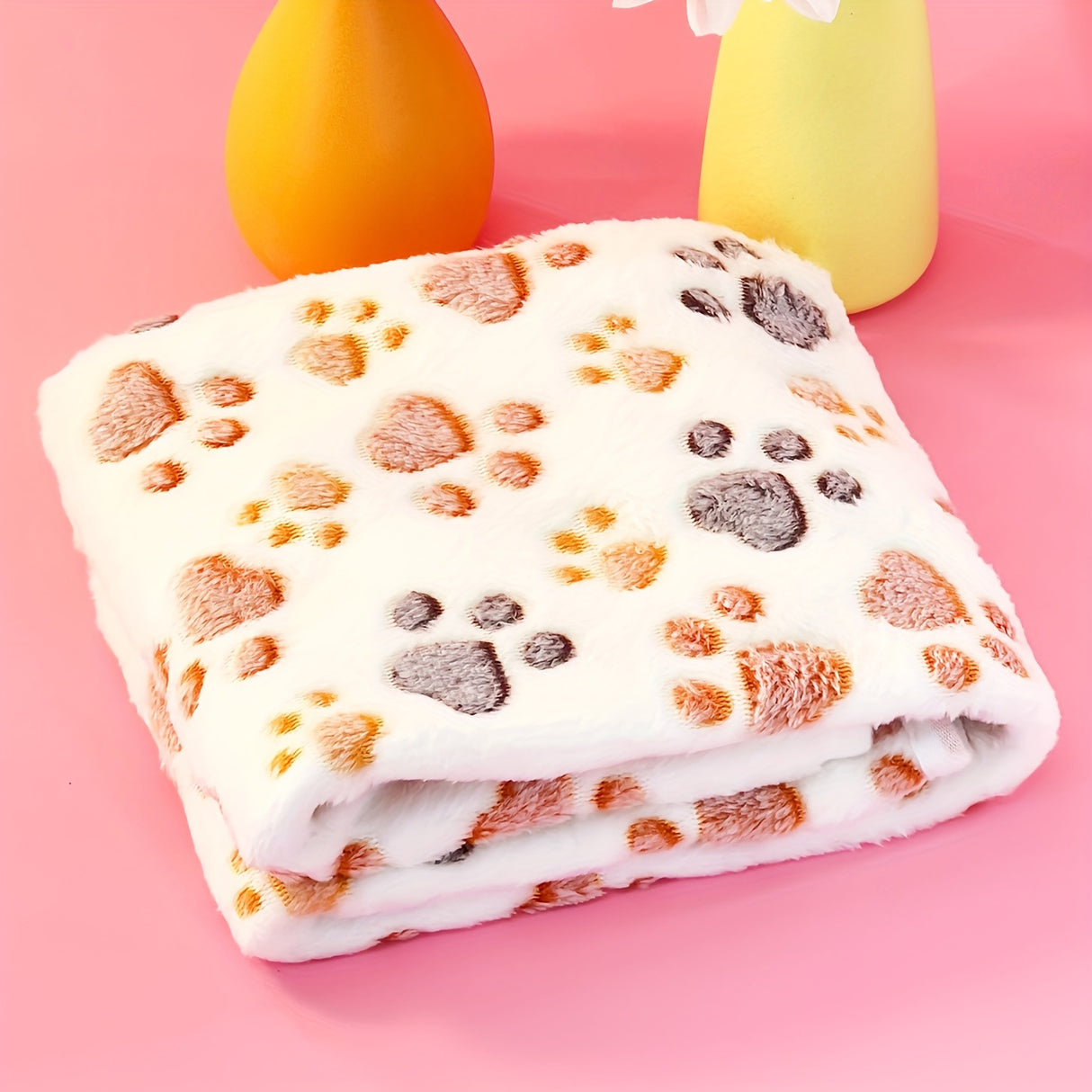 Manta para mascotas con estampado de pata de perro, suave manta de terciopelo, ideal para perros grandes, medianos y pequeños, cálida y suave.