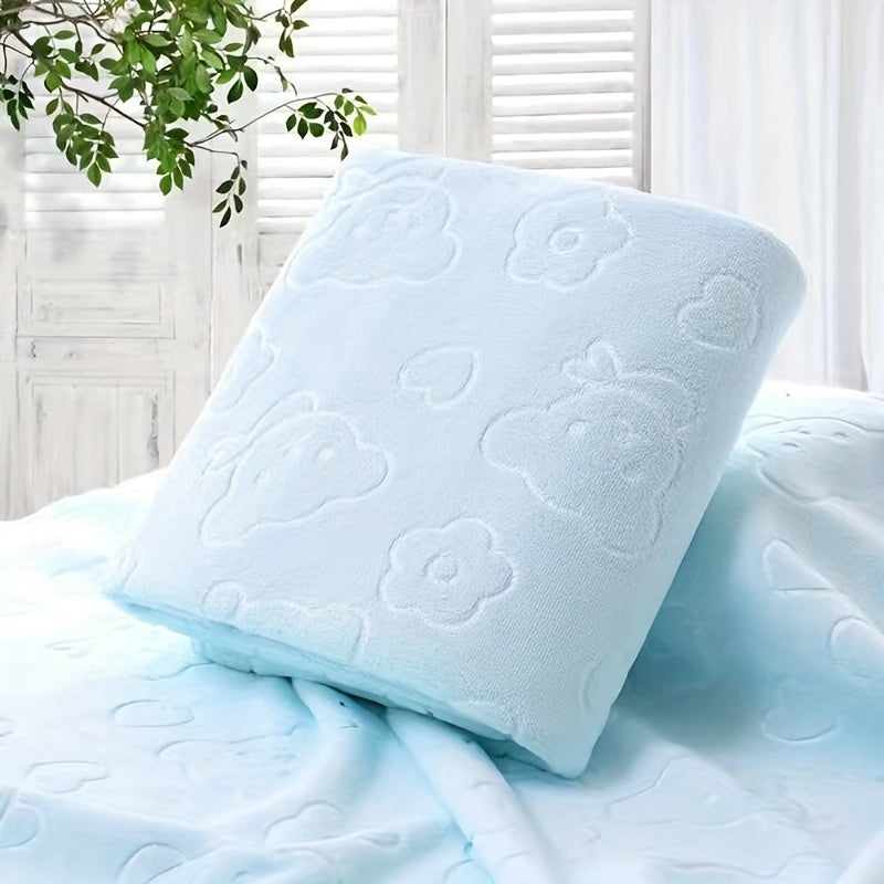 Serviette de bain et couverture ultra-douces en polyester pour animaux de compagnie - Serviette de bain très absorbante à séchage rapide pour le toilettage, le séchage et le sommeil - Serviettes durables pour chiens et chats - 70 x 140 cm