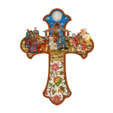Nativity Cross Nativity Door Decor by G. DeBrekht - Nativity Holiday Decor - 8191164H