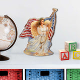 Ángel de la Libertad Americana, decoración navideña para puerta de D. Gelsinger - Decoración navideña americana - 8461021H-0107