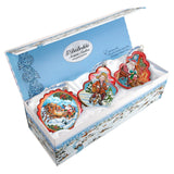 Juego de 3 adornos navideños de cristal de G. DeBrekht - Decoración navideña - 75103-B3