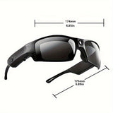 Smart Video Glasses 1080P HD Camera Glasses with Wireless Headset, Open Ear Speaker, AI Real-Time Translation Support 110+ Languages 102° Wide-angle, Sports Outdoor Glasses for Biking, Skiing, Motorcycling, Fishing