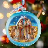 Betelhem Miracle Large Balls, Limited Edition Mercury Glass Ornament by G.Debrekht - Nativity Holiday Decor - 73939