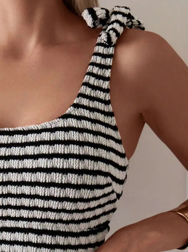 Women's Two-piece Casual Swimsuit P198 Black - Lootquake