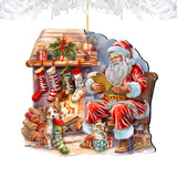 Personalized Santa's List Christmas Ornaments - Family Member Names Wooden Ornaments by G. Debrekht - Christmas Decor - 8652756P