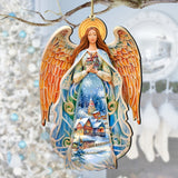 Blessing Home Angel Wooden Ornaments by G. DeBrekht Nativity Holiday Decor - 8611021