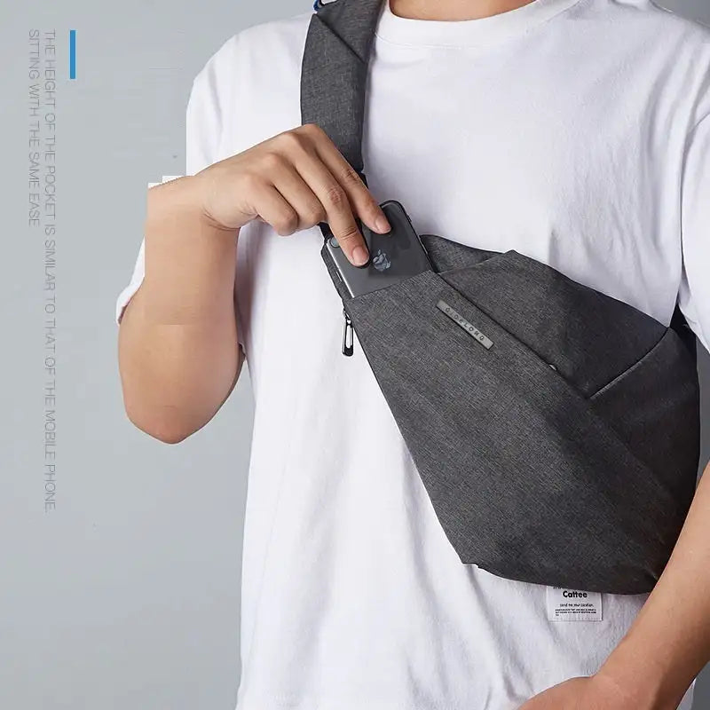Digital Storage Canvas Chest Bag Crossbody Multi-functional Business Close Shoulder Anti-theft Package - Lootquake