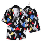 Men's Casual Suit 3D Digital Printing Short Sleeve Shirt Hawaii Suit - Lootquake
