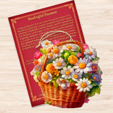 Daisy Basket Wooden Ornaments by G. Debrekht - Love Family Decor - 8688314