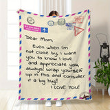 1pc Envelope Printed Flannel Blanket, To My Mom Blanket For All Season, Warm Cozy Soft Throw Blanket Nap Blanket For Couch Bed Sofa Office Camping Travel Home Decor, Anniversary Birthday Gift Blanket For Mom