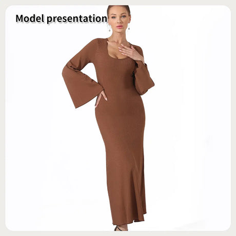 Women's Fashion Simple Solid Color Dress - Lootquake