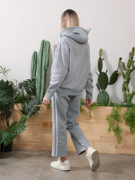 Women's Long Sleeved Hoodie Set - Lootquake