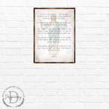 El Señor es mi pastor - Bendición de madera para la cocina - SALMO 23 - Decoración contemporánea - Arte religioso de pared - Arte de pared para habitación infantil - 310334