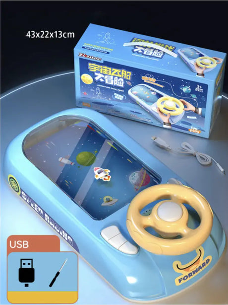 Children's Driving Simulation Toys Puzzle Electric Desktop Game Console - Lootquake