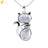 Cat Shape Natural Stone Necklaces With Beads Chain - Lootquake
