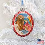 Family Nativity Mercury Glass Ornament by G. DeBrekht - Nativity Holiday Decor - 772072