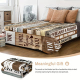 1 manta de regalo para papá de parte de su hija, regalo de cumpleaños para el Día del Padre, manta suave y acogedora para aire acondicionado, ideal para cama, sofá, oficina y hogar.