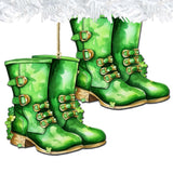 Irish Green Boots Wooden Ornaments by G. DeBrekht Easter Spring Decor - 8652777