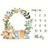 Couverture pour bébé pour Halloween et Noël : adorable cadre en feutre avec animaux et fleurs, cadeau idéal pour une fête prénatale.