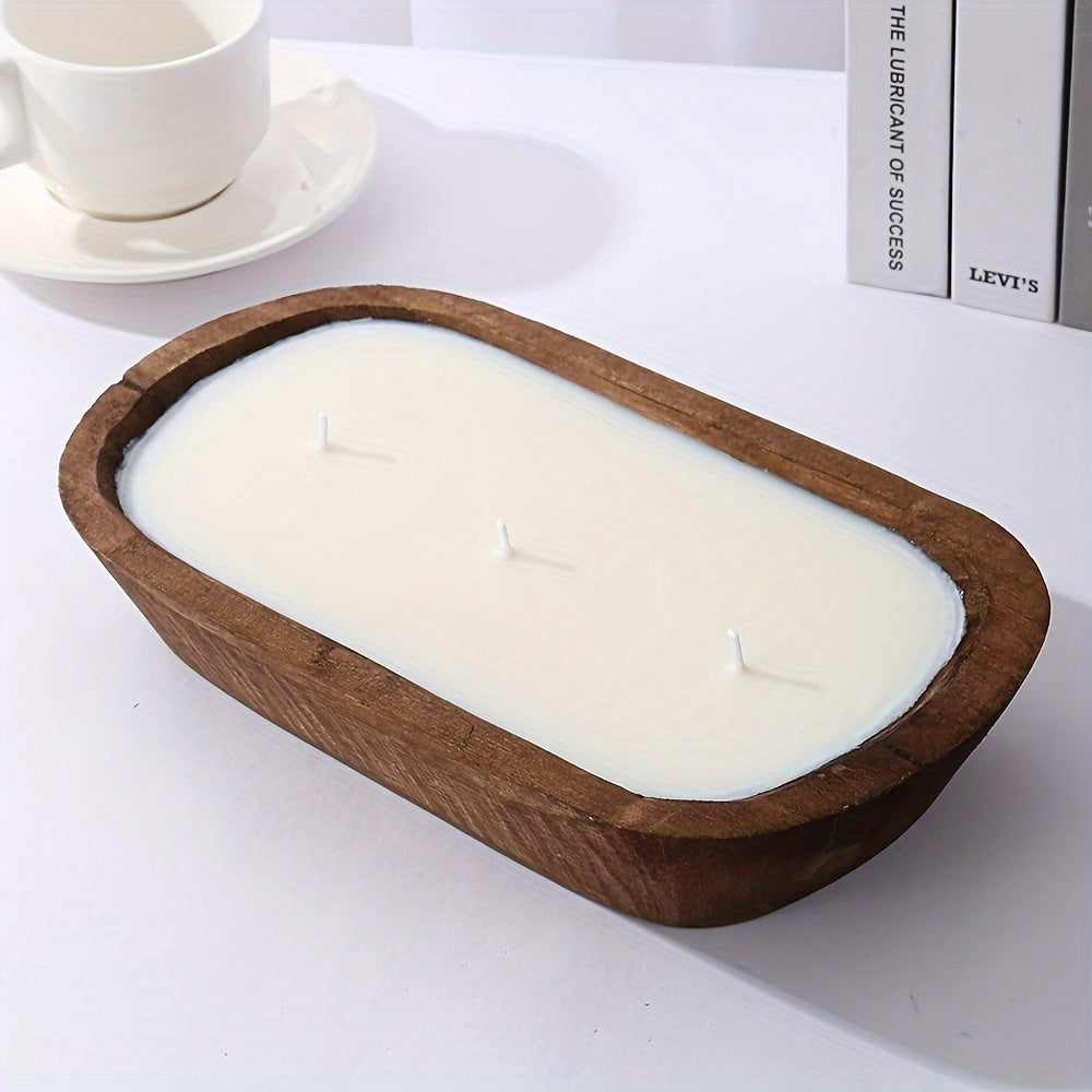 A Scented Candle with a Unique And Fresh Aroma, Made from Soy Wax And Presented in a Wooden Boat-Shaped Container. It Is Perfect for Homes, Hotels, And Upscale Restaurants. Widely Used to Create a Romantic And Warm Atmosphere