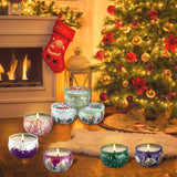 24pcs Christmas Scented Candle, Smoke-free, No-drip, Elegant Romantic Candle, Suitable For Family, Wedding, Church, Seasonal Celebrations, Also Very Suitable For Various Festivals.