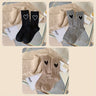 Lot de 3/5 paires de chaussettes côtelées à motif cœur, chaussettes mi-hautes confortables et douces, bas et collants pour femmes