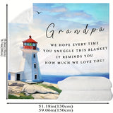 Cozy Grandpa's Delight Flannel Throw Blanket - Ultra-Soft, Warm, and Hypoallergenic for Snuggling Up on Couch, Bed, Office, or Travel - Perfect Birthday Gift Idea for Him