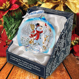 Frosty Forest Friends Glass Ornament by D. Gelsinger - Christmas Santa Snowman Decor - 71105-1624