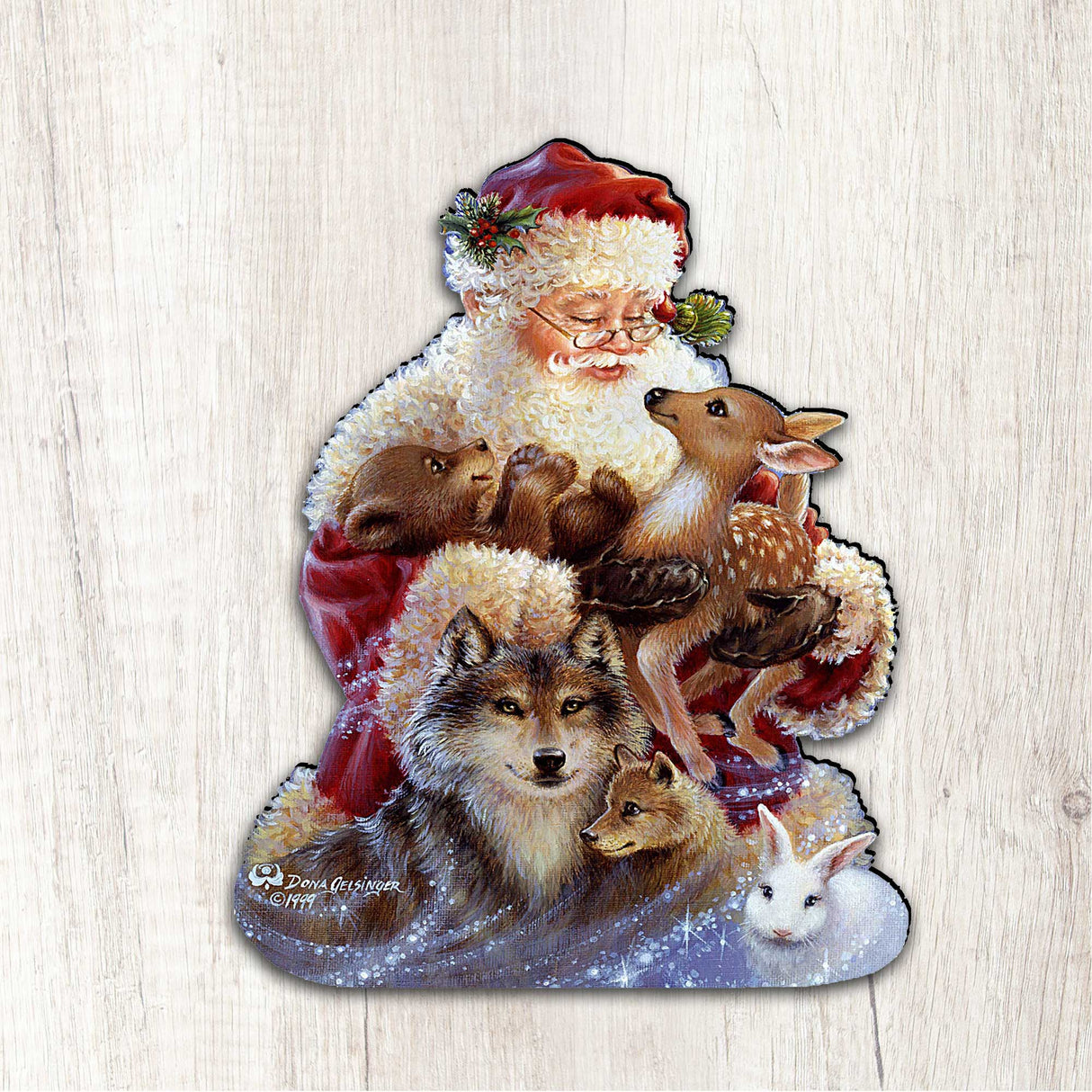 Santa Little Friends Christmas Door Decor by D. Gelsinger - Christmas Santa Snowman Decor - 8461012H-9914