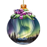 Aurora Borealis Brilliance Wooden Ornaments by G.Debrekht - Wildlife Holiday Decor - 870025