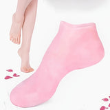 Chaussettes hydratantes en silicone pour pieds secs et crevassés, peaux rugueuses et chaussettes antidérapantes à l'aloe vera pour pieds secs et crevassés, chaussettes en gel spa pour soins des pieds après pédicure