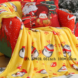 1 manta navideña de felpa, suave y cómoda, ideal para sofá, oficina, cama, camping, viajes, regalo de Navidad.