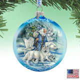 Adorno de cristal "Los espíritus salvajes del invierno", edición limitada, de J. Bergsma - Decoración navideña de Papá Noel y muñeco de nieve - 73910-JB