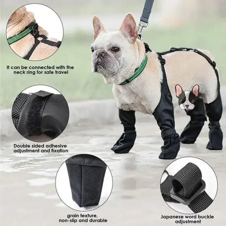 Waterproof Dog Shoes Adjustable Dog Boots Pet Breathbale Shoes For Outdoor Walking Soft French Dog Shoes Pets Paws Protector Pet Products - Lootquake