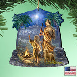 Shepherds Keeping Watch Wooden Ornaments by Gelsinger - Nativity Holiday Decor - 8161025-1838