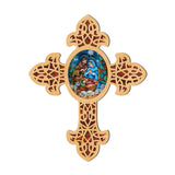 Cruz de madera puntiaguda de la Natividad del Pueblo de Museum Icons - Decoración inspiradora de iconos - 88389