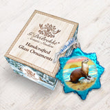 Sea Otter Mercury Glass Ornament by G. DeBrekht - Coastal Holiday Decor - 777377