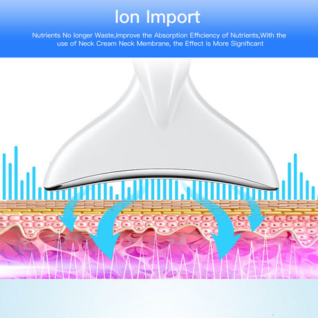 EMS Microcurrent Neck Face Beauty Device With 3 Colors LED Photon Therapy Skin Tighten Reduce Double Chin Face Lifting Devices - Lootquake