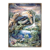 Mer Angel Fantasy Wooden Wall Art by Josephine Wall - Fantasy Decor - 852181-JW