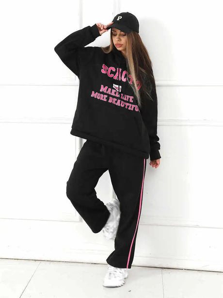 Women's Fashion Casual Printed Top Pants Set - Lootquake